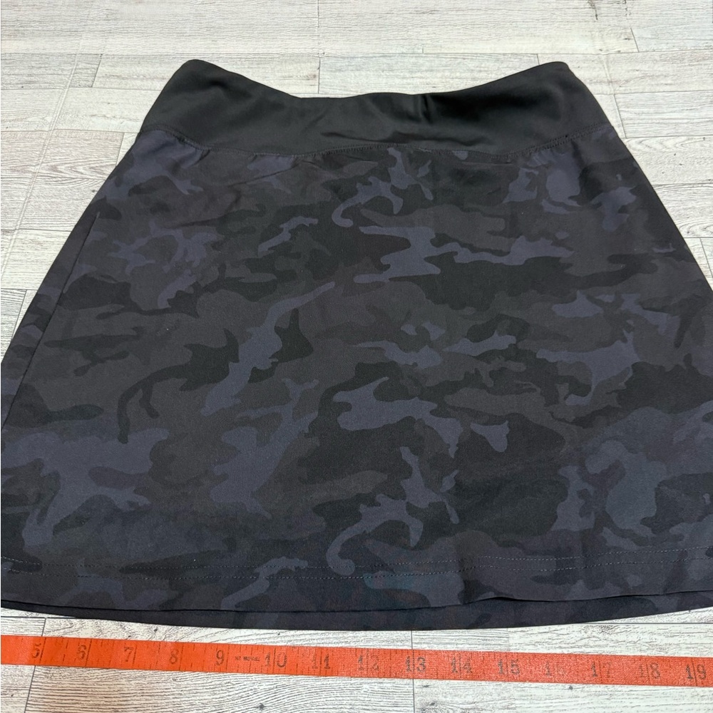 Anthropologie Black Camouflage Mini Skort XS